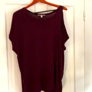 Express One Eleven Plum Tshirt Blouse